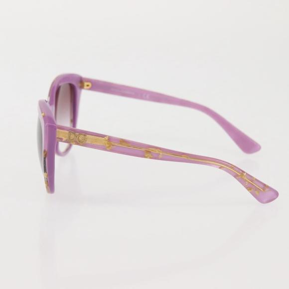 DOLCE&GABBANA Sunglasses plastic Pink Auth bs29133